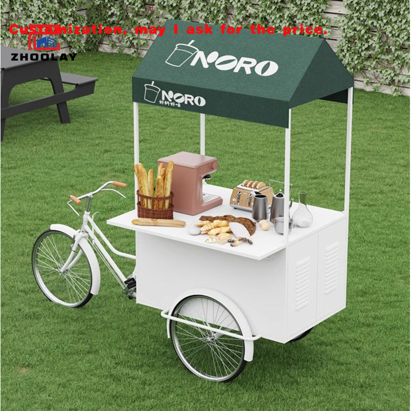 Food Snacks With Iron - カスタム屋台、屋外ナイトマーケット屋台、飲料販売車、三輪鉄製アートフロート、食品・軽食マーケット屋台、お菓子