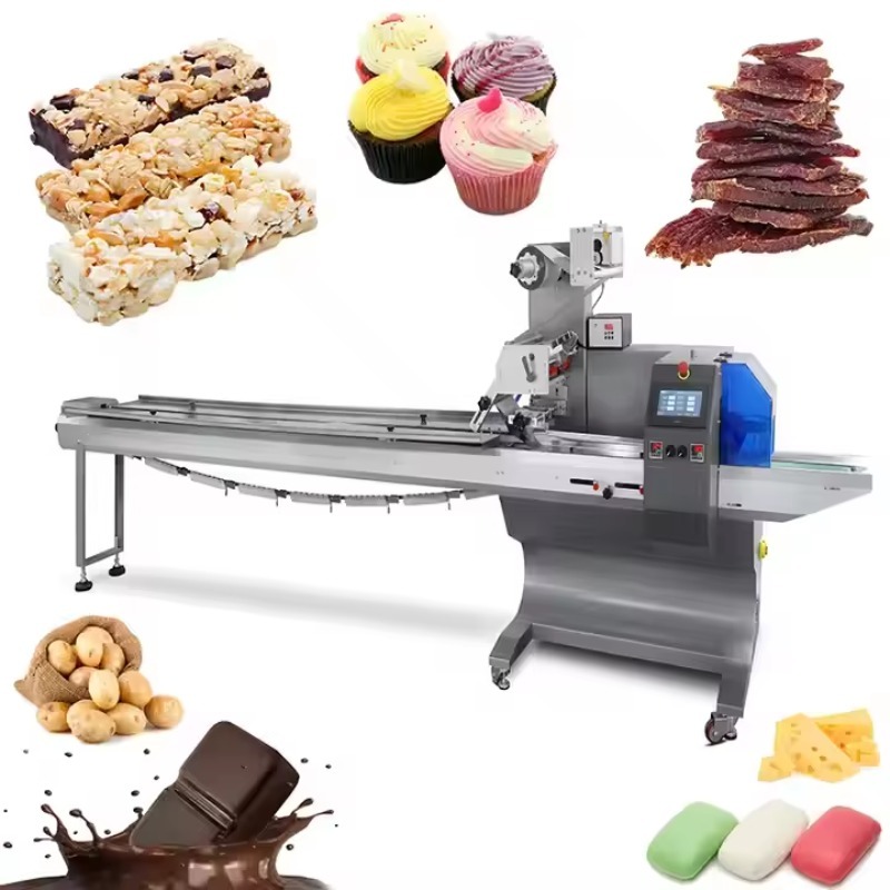 Food Snacks Candy - ソフト綿菓子スナック用自動枕型包装機 - 安定したシーリング、簡単操作の食品包装機器