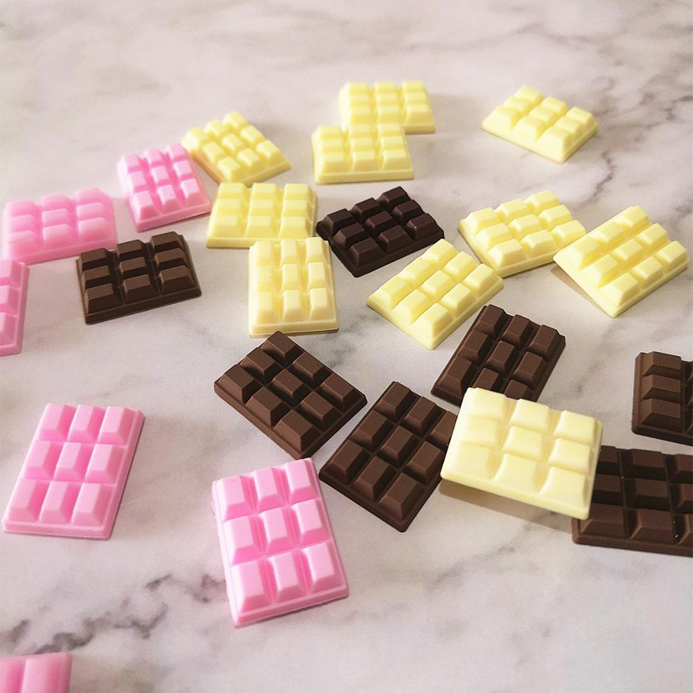 Food Sweet Snacks - Slime-子供用ボックス,23x16mm, 10個,チョコレート,ポリマー,粘土,DIY,DIY,日曜大工,子供用アクセサリー