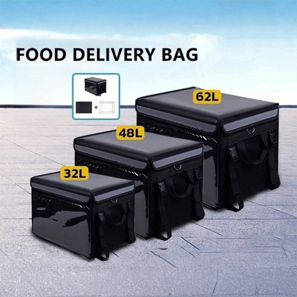Food Snacks Delivery - 防水食品配達バッグ 32L/48L/62L オックスフォード布断熱バッグ アルミ箔温度保持バッグ