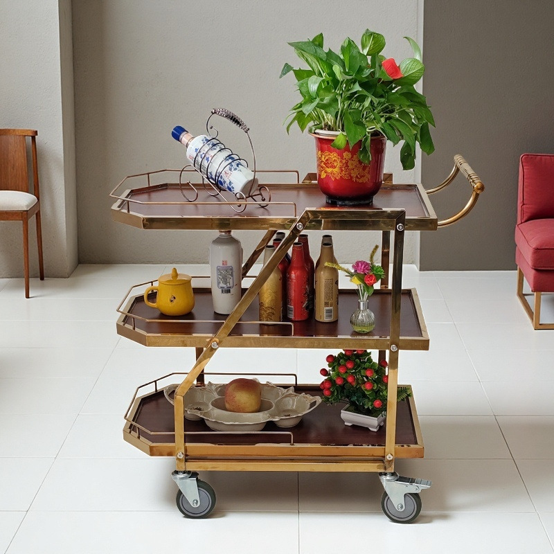 Food Snacks Delivery - ダイニングカート、ワインカート、レストラン、ホテル用手押しカート、食品配達、アクティビティトロリー、ティーカート、レストランスナック、3階建てのC型カート