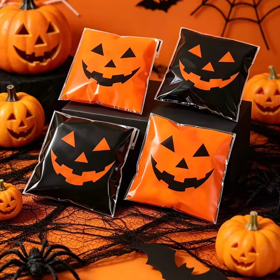 50/100個 ハロウィン ブラックオレンジ イービルパンプ - Food Snacks Candy のレビューと価格