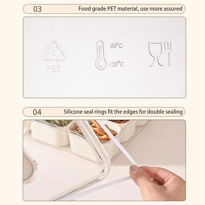 9つのコンパートメントに分かれた蓋付きサービングトレイ、ポー - Food Snacks Candy のレビューと価格
