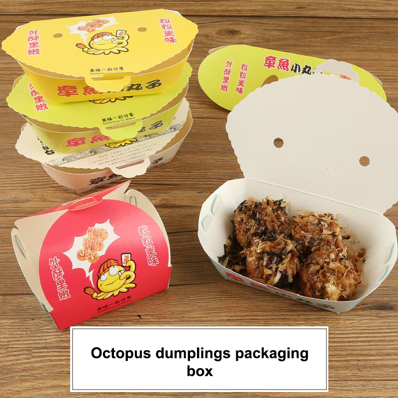 100 個使い捨て漫画タコボール包装箱日本の屋台の食べ物たこ - Food Snacks For Party のレビューと価格