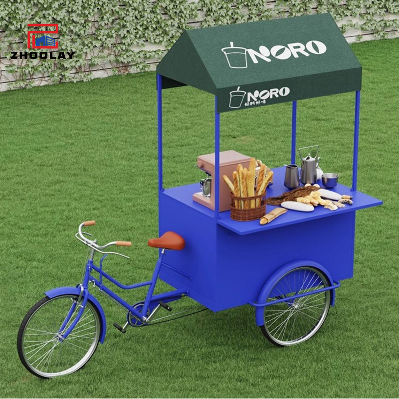 カスタム屋台、屋外ナイトマーケット屋台、飲料販売車、三輪鉄製 - Food Snacks With Iron のレビューと価格