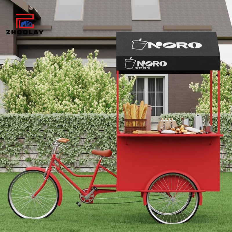 カスタム屋台、屋外ナイトマーケット屋台、飲料販売車、三輪鉄製 - Food Snacks With Iron のレビューと価格