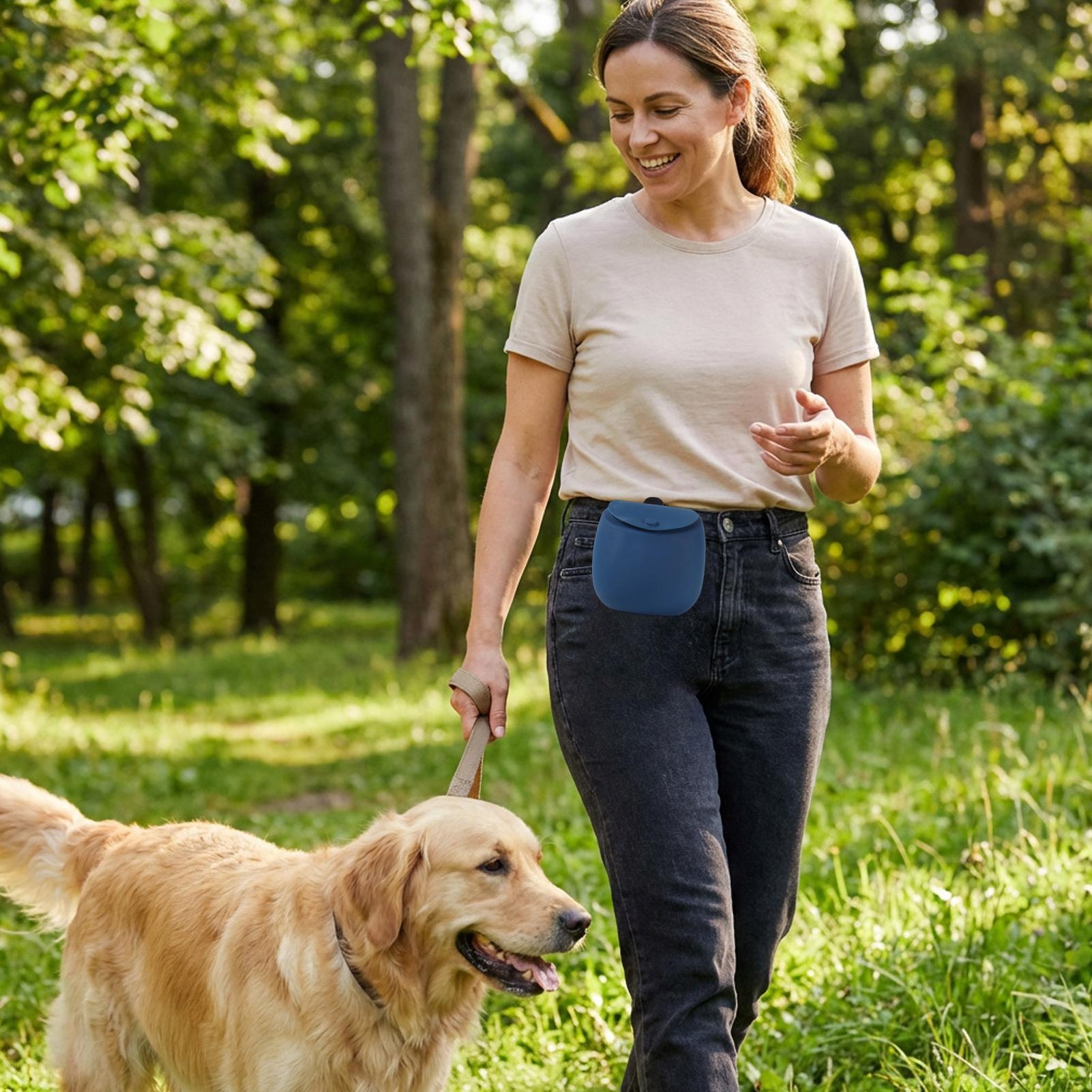 犬の訓練用トリートバッグ、シリコン製フードホルダーバッグ、犬 - Food Snacks For Hiking のレビューと価格