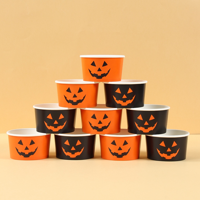 10/30/50 個ハロウィン紙ボウルカボチャゴーストブラッ - Food Snacks For Party のレビューと価格