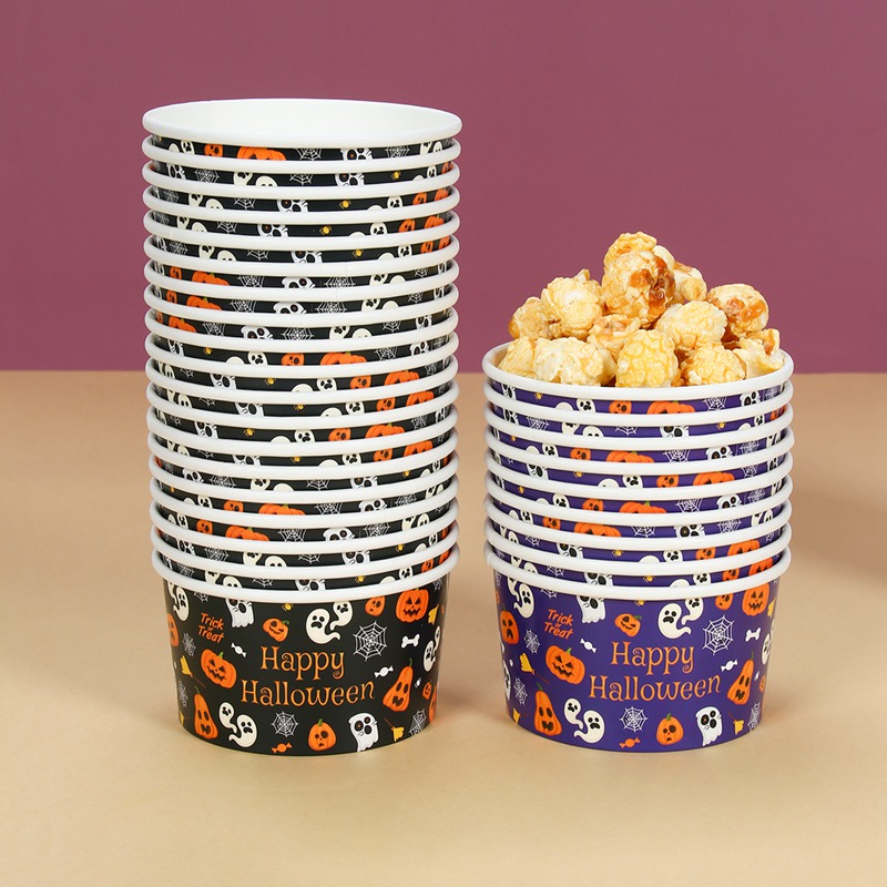 10/30/50 個ハロウィン紙ボウルカボチャゴーストブラッ - Food Snacks For Party のレビューと価格