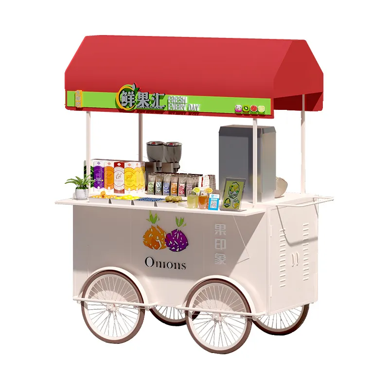 ポータブルな錬鉄製フードカート、ヨーロッパスタイルの移動式ス - Food Snacks With Iron のレビューと価格