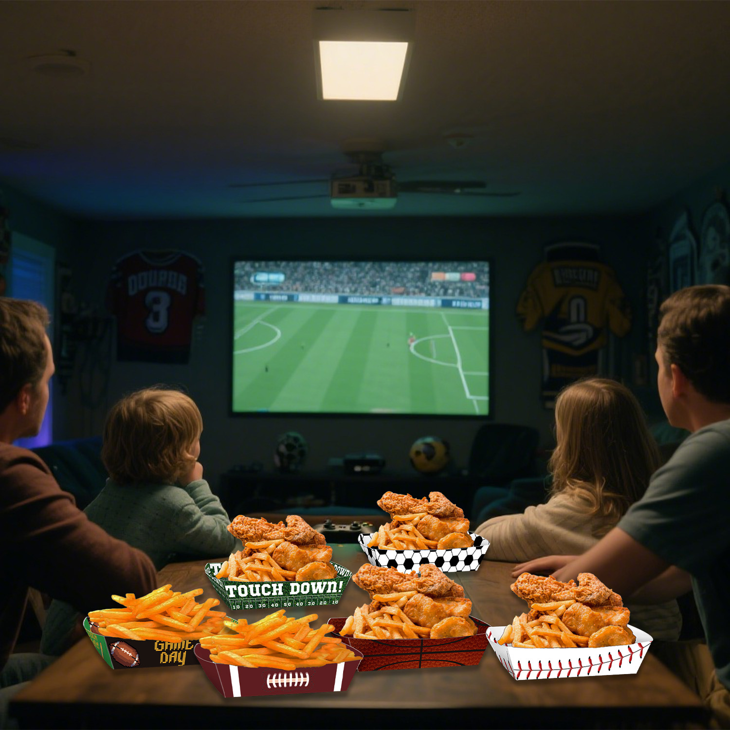 スポーツボールフードトレイテーマパーティーデコレーション サ - Food Snacks Candy のレビューと価格