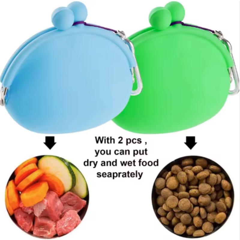 携帯用シリコン製ペットスナックバッグ、犬の訓練用ウエストバッ - Food Snacks For Hiking のレビューと価格